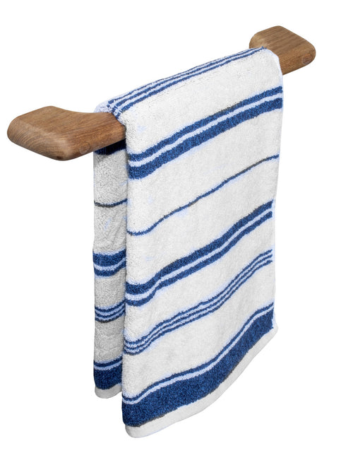 Load image into Gallery viewer, 14&quot; Traditional Solid Teak Towel Bar
